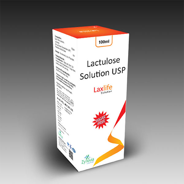 Product Name: Laxlife, Compositions of Laxlife are Lactulose Solution USP - Zynovia Lifecare