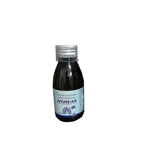 Product Name: JVTUSS AX Syrup, Compositions of JVTUSS AX Syrup are Ambrxol Hdr. 15mg  Terbutaline 1.25mg  Guapheesin 50mg/5ml - JV Healthcare