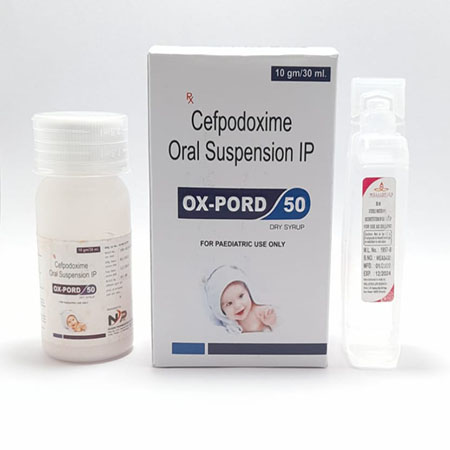 Product Name: Ox Pord 50, Compositions of Ox Pord 50 are Cefpodoxime Oral Suspension Ip - Noxxon Pharmaceuticals Private Limited