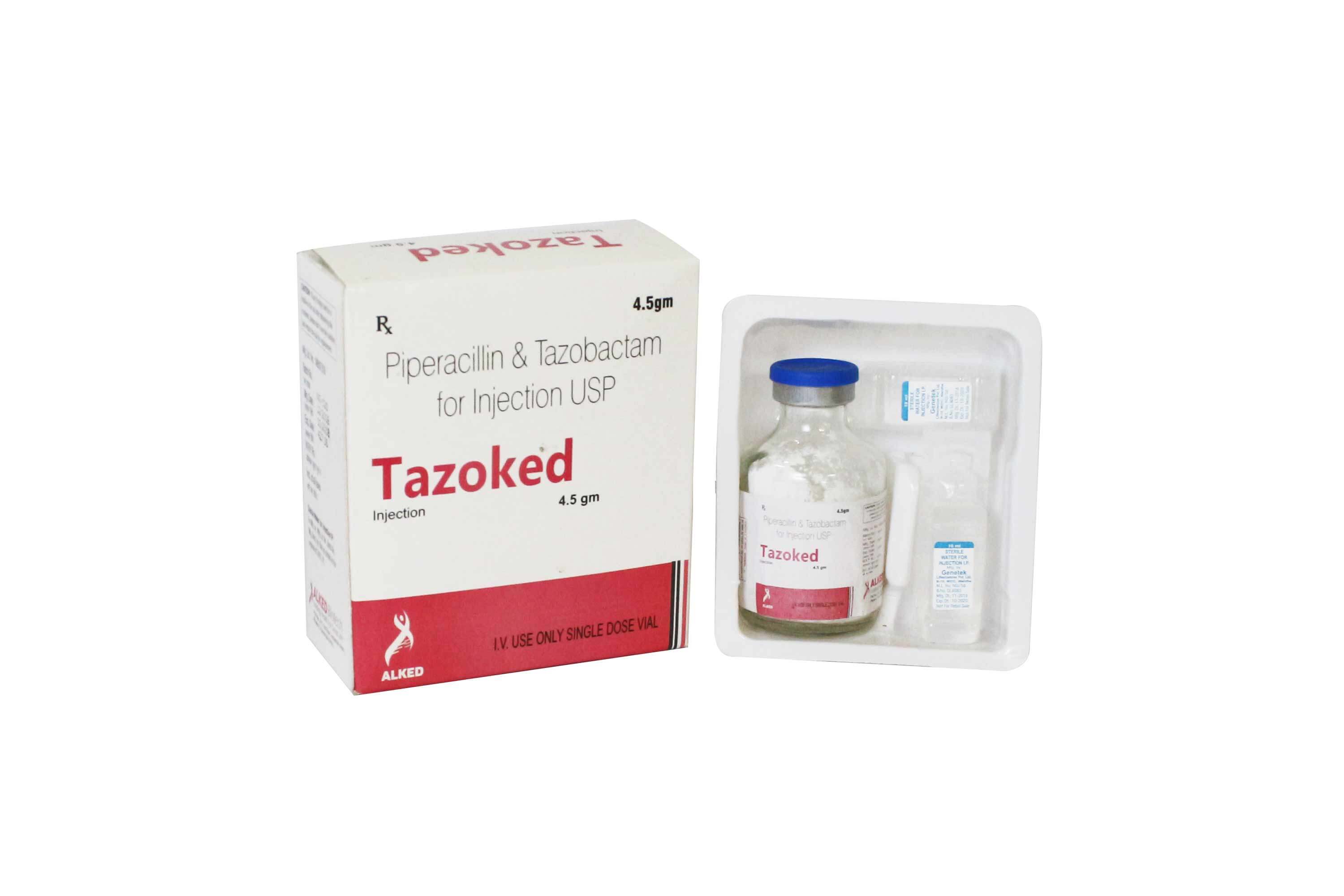 Product Name: Tazoked, Compositions of Tazoked are Piperacilli & Tazobactam for Injection USP - Numantis Healthcare
