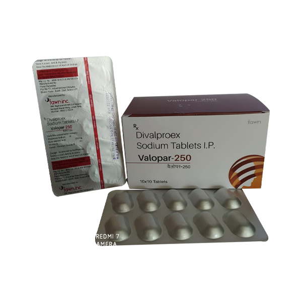 Product Name: VALOPAR 250, Compositions of Divalproex Sodium Extended Release 250mg are Divalproex Sodium Extended Release 250mg - Fawn Incorporation