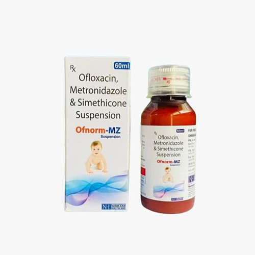 Product Name: Ofnorm MZ suspension, Compositions of Ofnorm MZ suspension are Ofloxacin, Metronidazole & Simethicone Suspension - Medicamento Healthcare