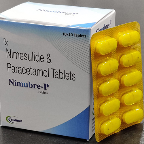 Product Name: NIMUBRE P, Compositions of NIMUBRE P are Nimesulide & Paracetamol Tablets - Timbre Healthcare