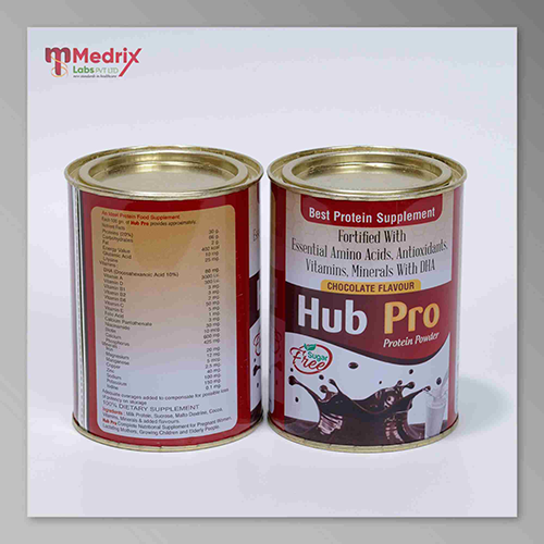 Product Name: Hub Pro , Compositions of Hub Pro  are Fortifield With Essential Amino Acids Antioxdants Vitamins Minerals With DHA. - Medrix Labs Pvt Ltd