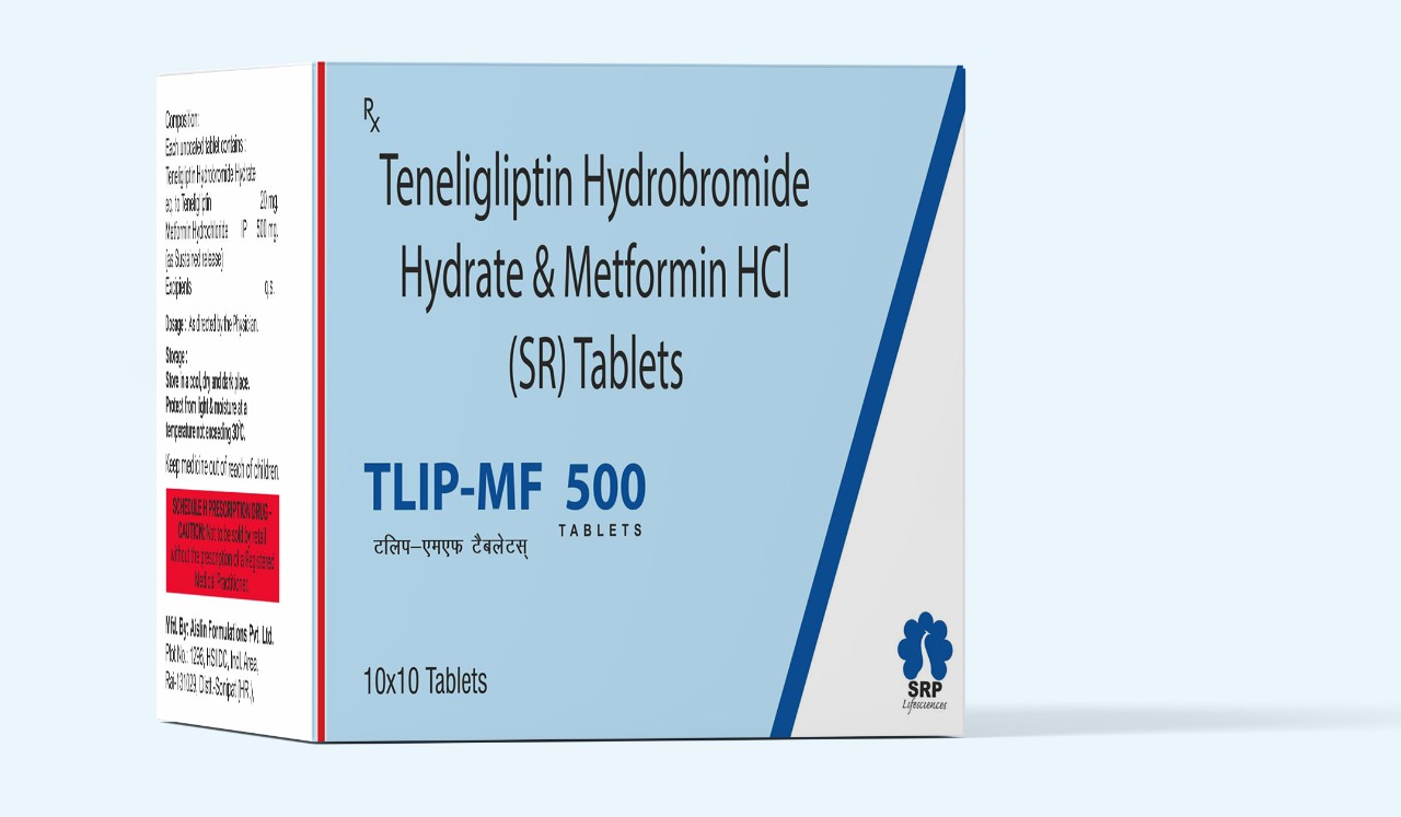 Product Name: TLIP MF 500, Compositions of teneligliptin hydrobromide hydrate & metaformin  hcl  are teneligliptin hydrobromide hydrate & metaformin  hcl  - Cynak Healthcare