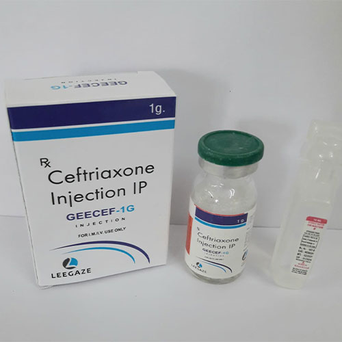 Product Name: Geecef 1G, Compositions of are Ceftriaxone - Leegaze Pharmaceuticals Private Limited