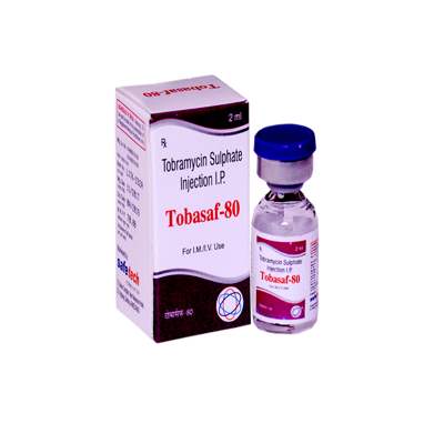 Product Name: Tobasaf 80, Compositions of Tobasaf 80 are Tobramycin Sulphate Injection  IP - ISKON REMEDIES