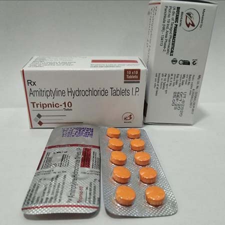 Product Name: Tripnic 10, Compositions of Tripnic 10 are Amitriptyline Hydrochloride Tabets I.P. - Biotanic Pharmaceuticals