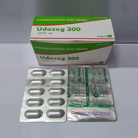 Product Name: Udozeg 300, Compositions of Udozeg 300 are Ursodeoxycholic Acid  Tablets  - Zegchem