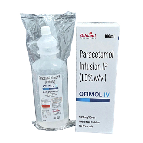 Product Name: Ofimol IV, Compositions of Ofimol IV are Paracetamol Infusion IP (1.0% W/V) - Oddiant Formulations