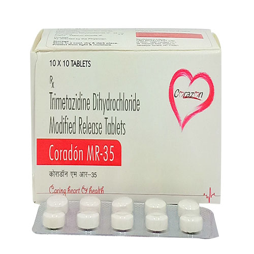 Product Name: Coradon Mr 35, Compositions of Coradon Mr 35 are Trimetazidine Dihydrochloride Modified Release Tablets - Arlak Biotech