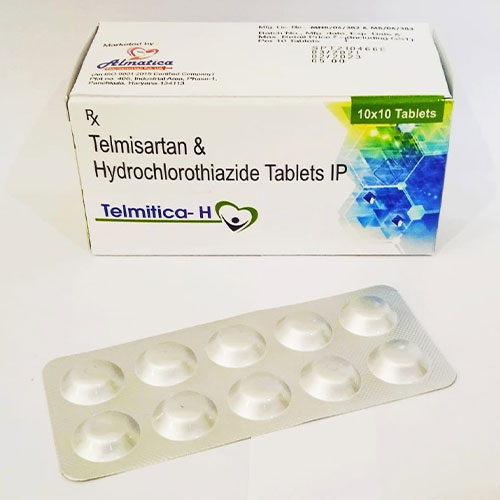 Product Name: Telmitica H, Compositions of Telmitica H are Telmisartan & Hydrochlorothiazide - Almatica Pharmaceuticals Private Limited