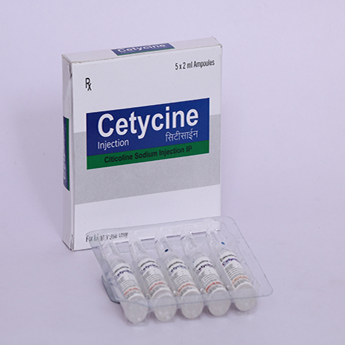 Product Name: CETYCINE, Compositions of CETYCINE are Citicoline Sodium Injection IP - Biomax Biotechnics Pvt. Ltd