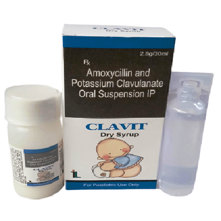 Product Name: CLAVIT, Compositions of CLAVIT are Amoxycillin and Potasium Clavulanate Oral Suspension - Itelic Labs