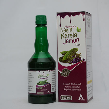 Product Name: Neem Karela Jamun Ras, Compositions of Neem Karela Jamun Ras are  - Alencure Biotech Pvt Ltd