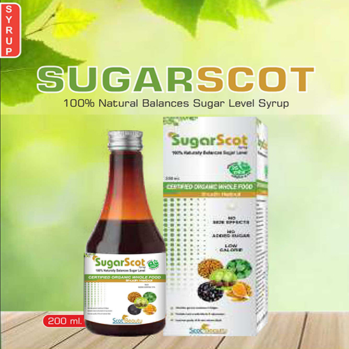 Product Name: Sugarscot, Compositions of Sugarscot are 100% Natural Balances Sugar Level Syrup - Pharma Drugs and Chemicals