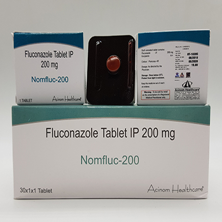 Product Name: Nomfluc 200, Compositions of Nomfluc 200 are Fluconazole Tablet IP 200mg - Acinom Healthcare