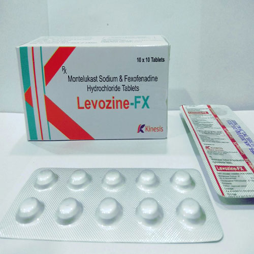 Product Name: Levozine FX, Compositions of Montelukast Fexofenadine are Montelukast Fexofenadine - Kinesis Biocare