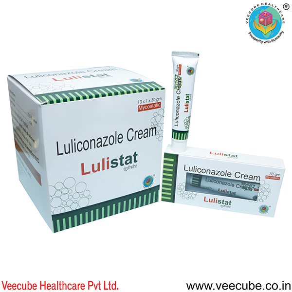 Product Name: LULISTAT, Compositions of LULISTAT are Luliconazole Cream - Veecube Healthcare Private Limited
