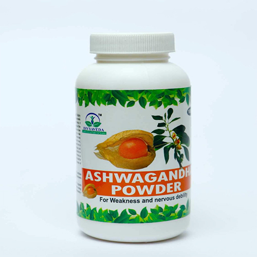 Product Name: ASHWGANDHA POWDER, Compositions of ASHWGANDHA POWDER are Ayurvedic Proprietary Medicine - Divyaveda Pharmacy