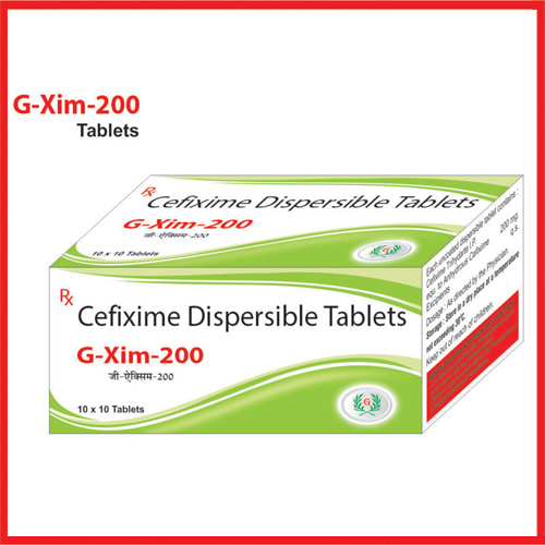 Product Name: G xim 200, Compositions of G xim 200 are Cefpodoxime Dispersible Tablets  - Greef Formulations