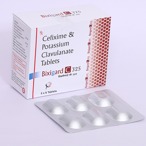 Product Name: BIXIGARD C 325, Compositions of BIXIGARD C 325 are Cefixime & Potassium Clavulanate Tablets - Biomax Biotechnics Pvt. Ltd