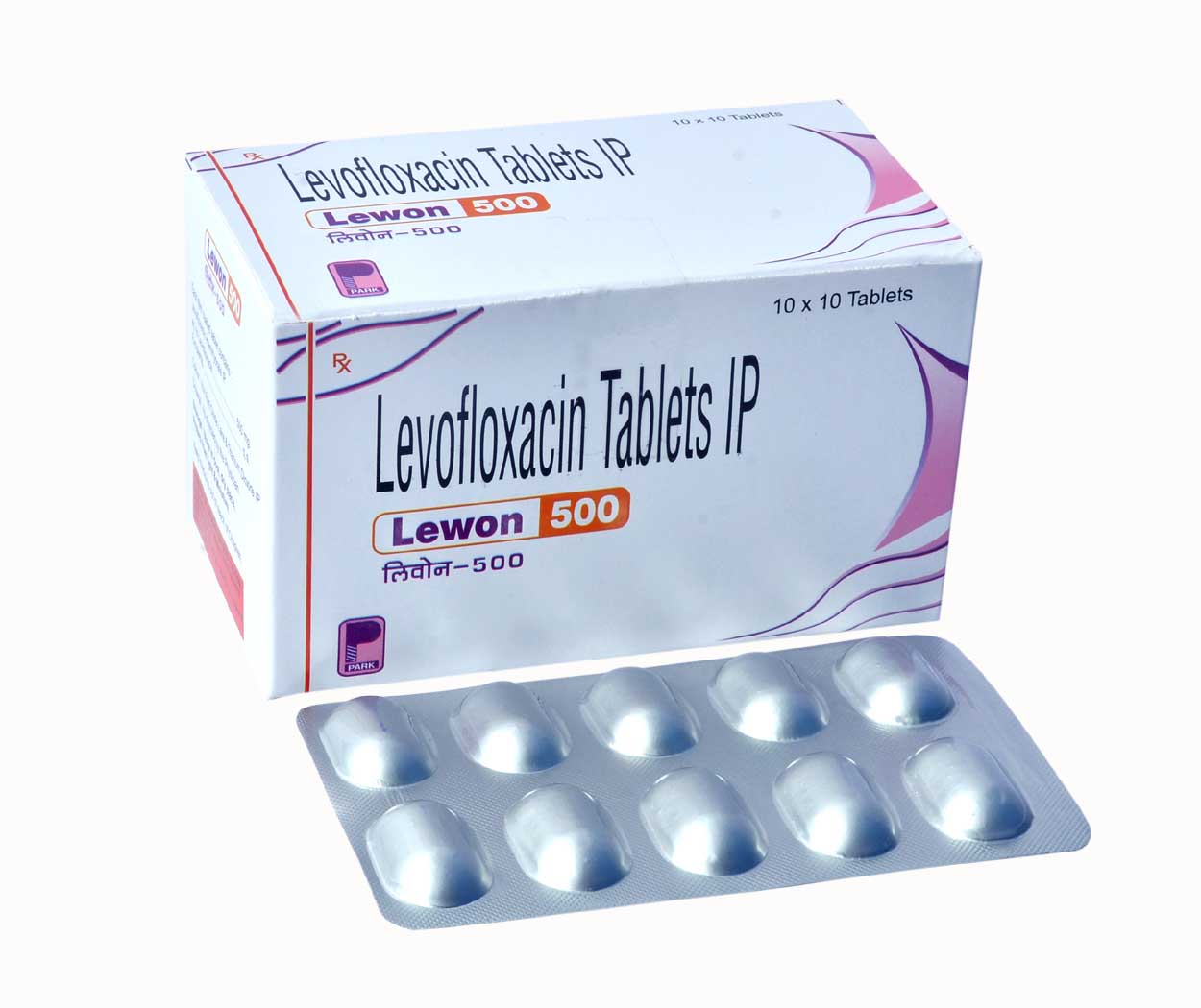 Product Name: Lewon 500, Compositions of Lewon 500 are Levofloxacin Tablets IP - Park Pharmaceuticals