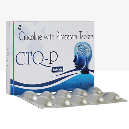 Product Name: CTQ P, Compositions of CTQ P are Citicoline with Piracetam Tablets - Mediquest Inc