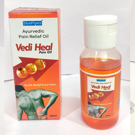 Product Name: VEDI HEAL PAIN OIL, Compositions of VEDI HEAL PAIN OIL are Ayurvedic Pain Relief Oil - Bluepipes Healthcare
