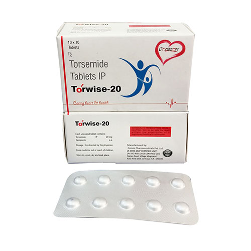 Product Name: Torwise 20, Compositions of Torwise 20 are Toresmide Tablets IP - Arlak Biotech