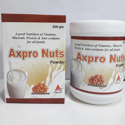 Product Name: Axpro Nuts, Compositions of Axpro Nuts are good nutrition of vitamins minerals protien & anti oxidants for all family - Asterisk Laboratories