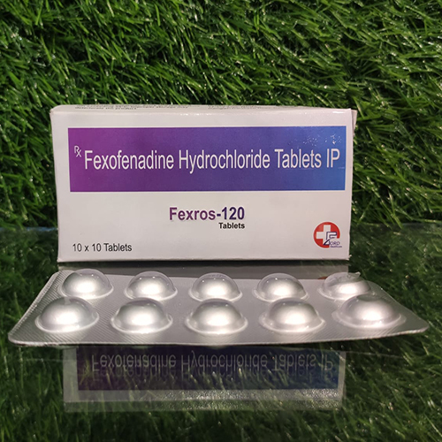 Product Name: Fexros 120, Compositions of Fexros 120 are Fexofenadine Hydrochloride Tablets IP - Crossford Healthcare