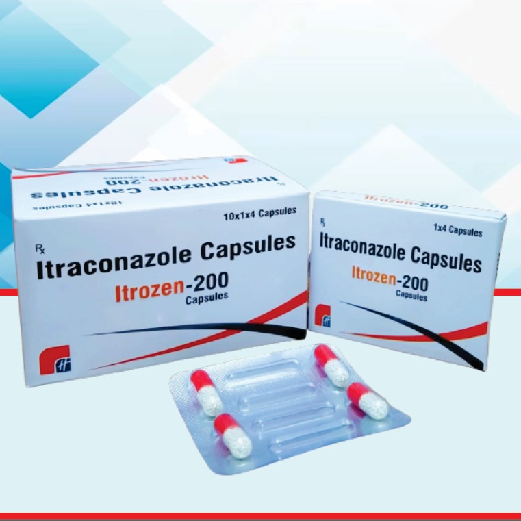 Product Name: Itrozen 200, Compositions of Itrozen 200 are Itraconazole Capsules - Healthkey Life Science Private Limited