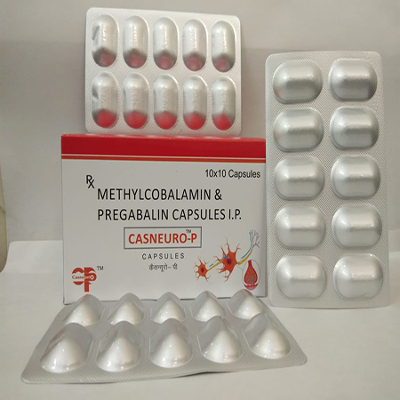 Product Name: Casneuro P, Compositions of Casneuro P are Methylcobalamin Pregabalin  Capsules IP - Cassopeia Pharmaceutical Pvt Ltd