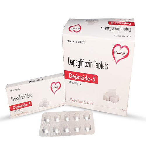 Product Name: Depazide 5, Compositions of Depazide 5 are Depagliflozin Tablets - Arlak Biotech