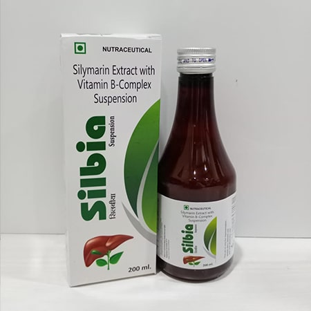 Product Name: Silbia, Compositions of Silbia are Silymarin Extract with Vitamin B Complex Suspension - Soinsvie Pharmacia Pvt. Ltd