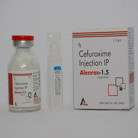 Product Name: ALENROX 1.5, Compositions of ALENROX 1.5 are Cefuroxime Injection IP - Alencure Biotech Pvt Ltd