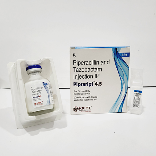 Product Name: Pipraript 4.5, Compositions of Pipraript 4.5 are Piperacillin and Tazobactam Injection IP - Kript Pharmaceuticals