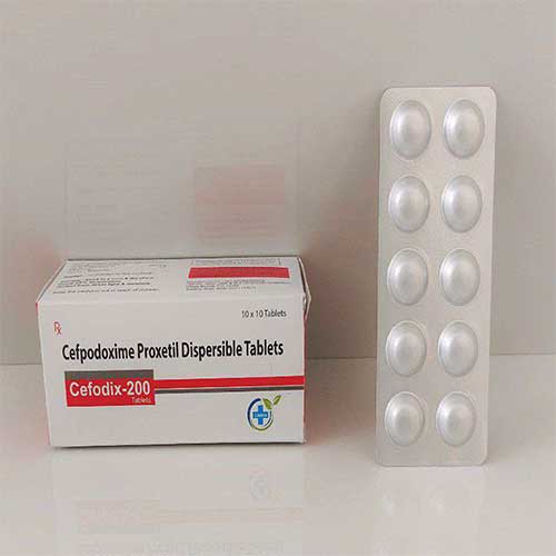Product Name: Cefodix 200, Compositions of Cefodix 200 are Cefpodoxime Proxtil Dispersible Tablets - Caddix Healthcare