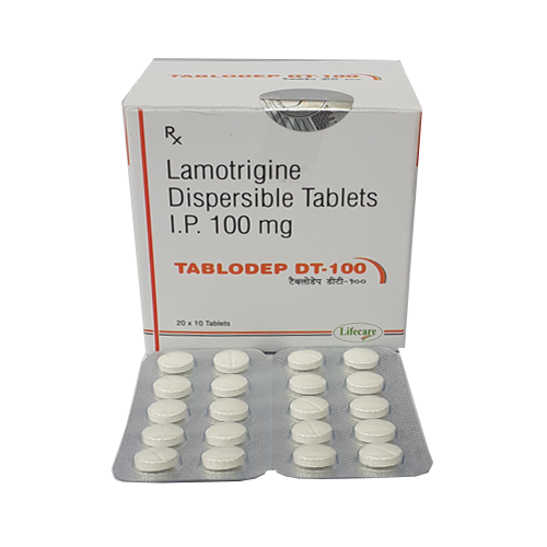 Product Name: Tablodep DT 100, Compositions of Tablodep DT 100 are Laotrigine Dispersable Tablets IP 100mg - Lifecare Neuro Products Ltd.