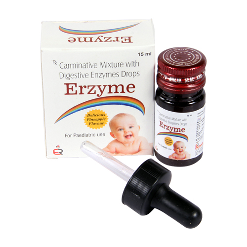 Product Name: Erzyme, Compositions of Erzyme are Carminative Mixture with Digestive Enzymes Drops - Erika Remedies