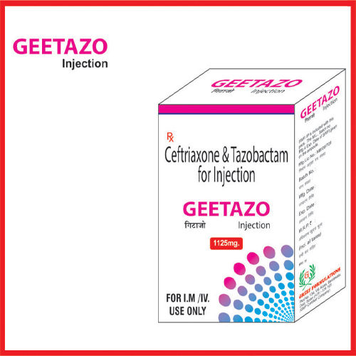 Product Name: Geetazo, Compositions of Geetazo are Ceftriaxone & Sulbactam for Injection  - Greef Formulations