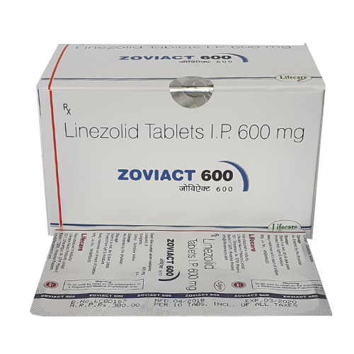 Product Name: Zoviact 600, Compositions of Zoviact 600 are Linezolid Tablets IP 600mg - Lifecare Neuro Products Ltd.