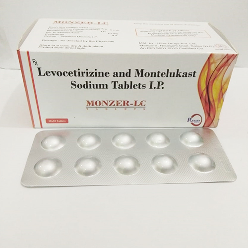 Product Name: MONZER LC Tablets, Compositions of MONZER LC Tablets are Levocetrizine 5mg Montelukast 10mg - JV Healthcare