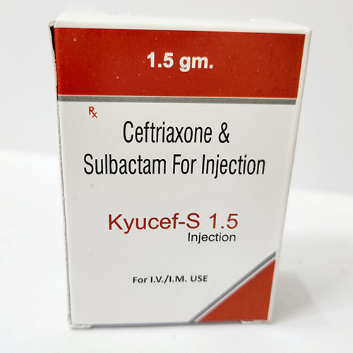 Product Name: Kyucef S 1.5, Compositions of Kyucef S 1.5 are Ceftriaxone & Sulbactam For Injection - Bkyula Biotech