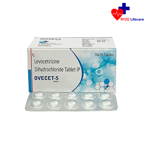 Product Name: OVECET 5, Compositions of OVECET 5 are Levocetirizine Dihydrochloride  Tablets I.P. - Ryze Lifecare