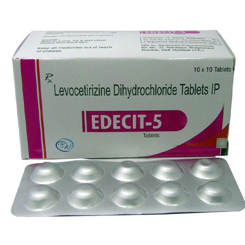 Product Name: EDECIT 5, Compositions of EDECIT 5 are Levocetirizine 5mg - Edelweiss Lifecare