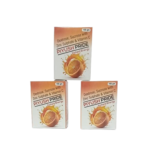 Product Name: PIYUSH PRIDE, Compositions of PIYUSH PRIDE are Dextrose, Sucrose with Zinc Sulphate & Vitamin C - Medlo Biotech