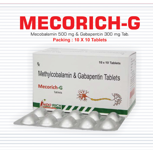 Product Name: Mecorich G, Compositions of Mecorich G are Methylcobalamin & Gabapentin Tablets - Pharma Drugs and Chemicals