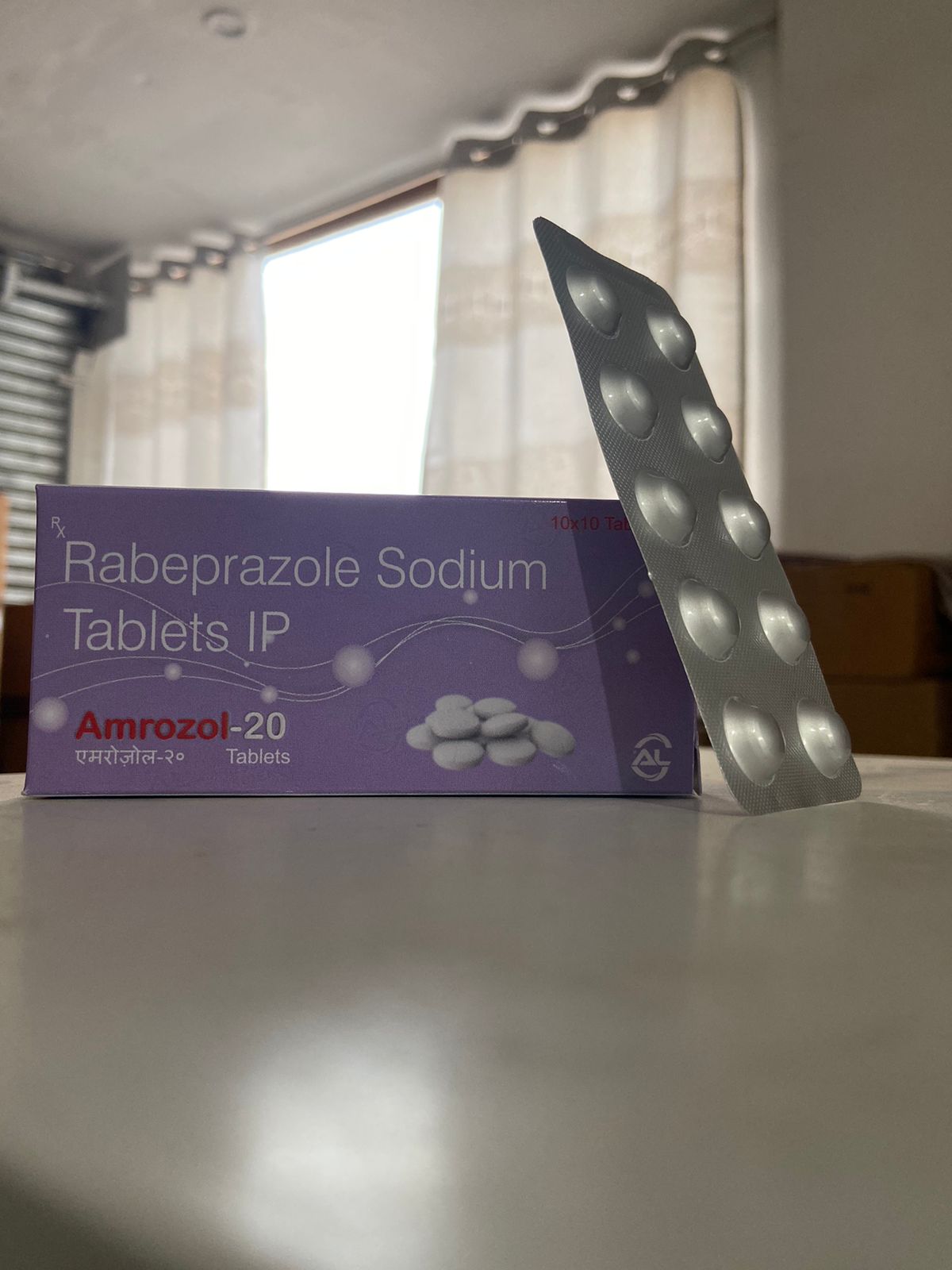 Product Name: RABEPRAZOLE SODIUM TABLET, Compositions of RABEPRAZOLE SODIUM TABLET are RABEPRAZOLE  20 TABLETS  - Amross Lifesciences